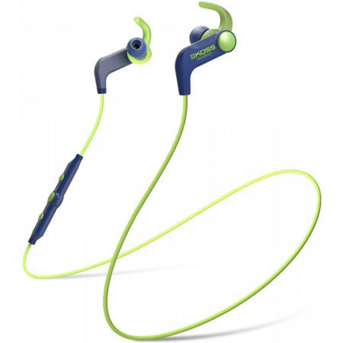 Front. Koss - Koss BT190i In-Ear Wireless Bluetooth FitBuds, Blue.