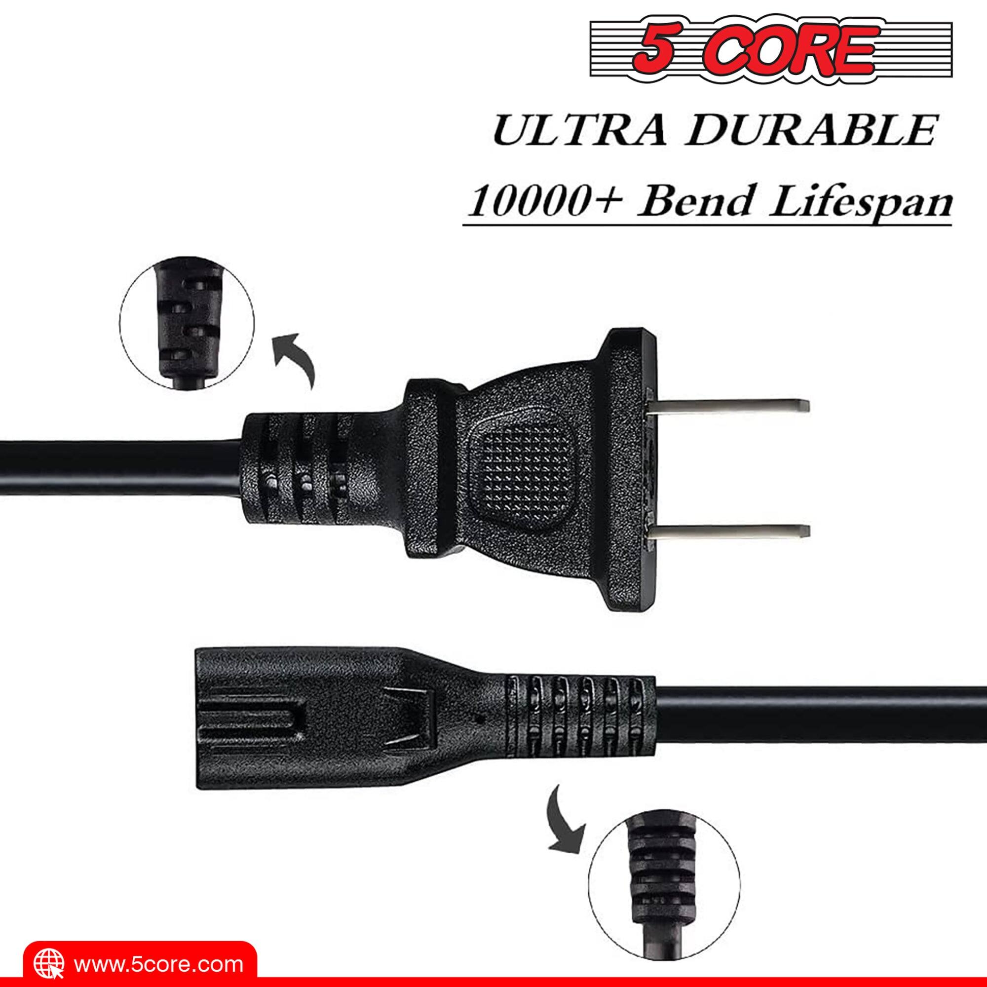 5 CORE ULTRA DURABLE 10000+ Bend Lifespan www.5core.com