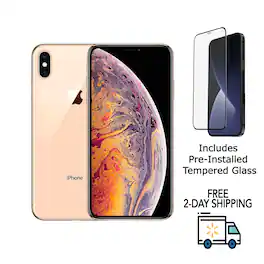Apple - Refurbished Excellent - iPhone XS Max A1921 (Fully Unlocked) 256GB w/ Pre-Installed Tempered Glass - Gold