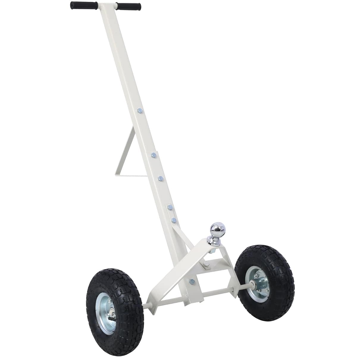 Ropilly - Trailer Dolly with Pneumatic Tires, Steel Trailer Mover with 600 lb Tongue Weight Capacity - Gray
