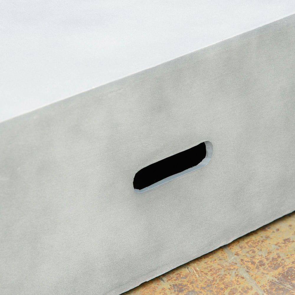 Angle. Resenkos - 42-inch Firepit Table for Outside, 50,000BTU Auto Ignition Gas Firepits with Protective Cover, CSA Certification, Grey.