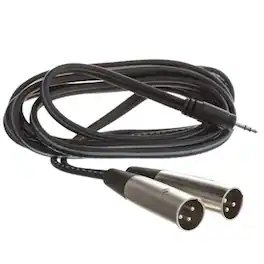 Hosa Technology - Hosa 9.9ft Stereo 3.5mm Mini Phono-2 XLR Male Y-Cable
