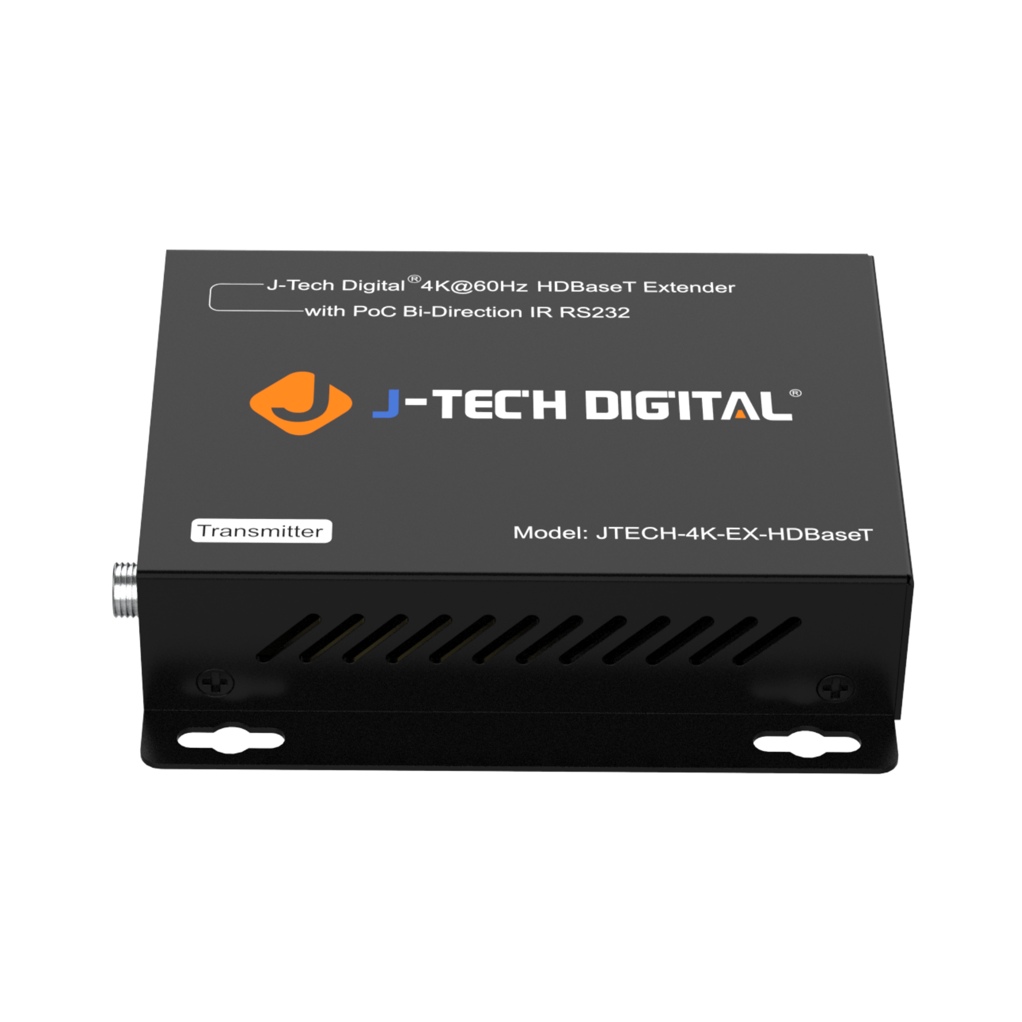 J-Tech Digital 4K@60Hz HDBaseT Extender with PoC Bi-Direction IR RS232
J-TECH DIGITAL Transmitter
Model: JTECH-4K-EX-HDBaseT
