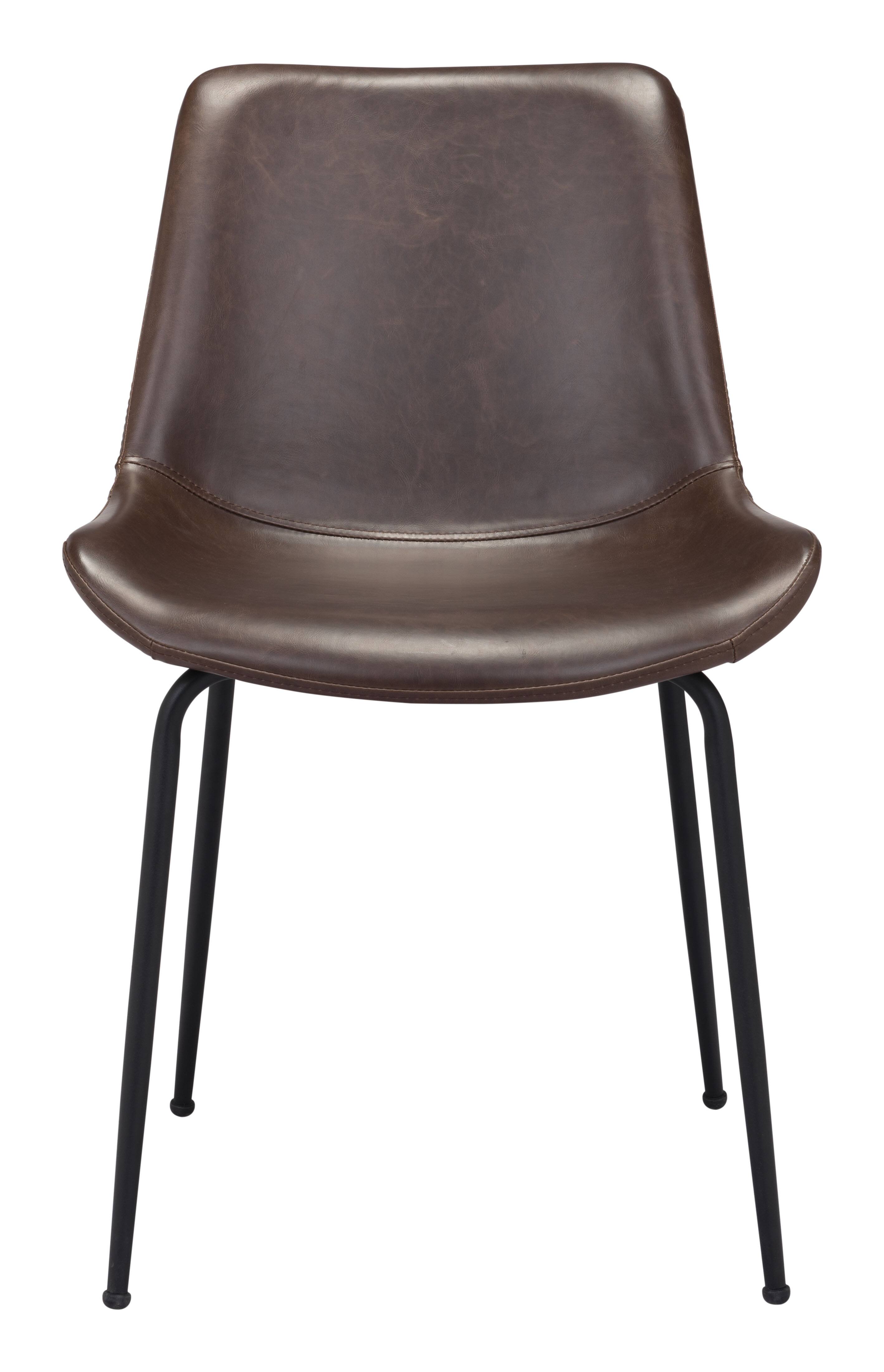 Alt View 1. Hivvago - Byron Dining Chair (Set of 2) Brown - Brown.