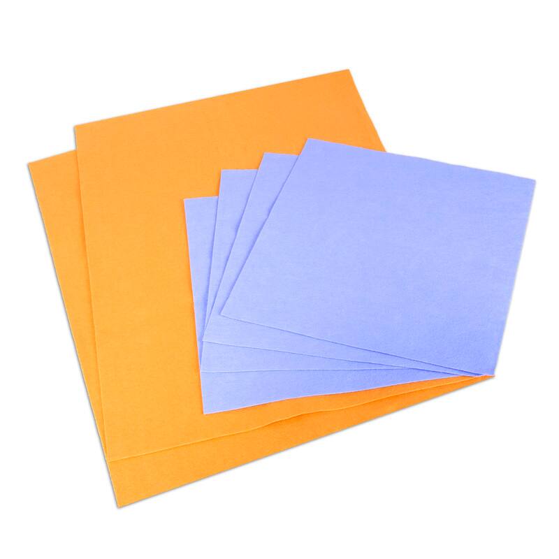 Alt View 2. Kitchen + Home - Shammy Cloths - Super Absorbent Cleaning Towels - Value 6 Pack - orange.