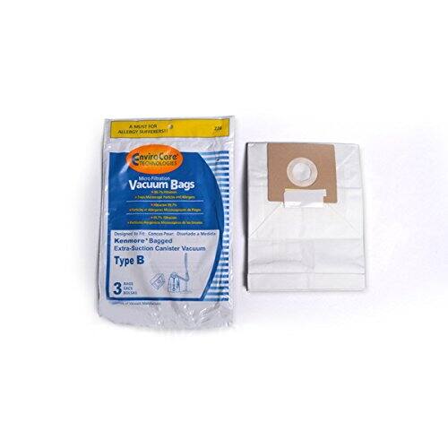 A MUST FOR ALLERGY SUFFERERS  
2 EnviroCore Core TECHNOLOGIES Micro Filtration Vacuum Bags  
Designed for Kenmore Bagged Extra-Suction Canister Vacuum Type B  
3 GACE