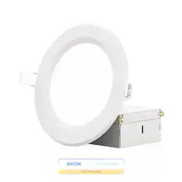 Infibrite - 4 In. Ultra-Thin Recessed LED Downlight 9W 750LM Bright Wet Rated, Triac Dimmable 24-Pack - White