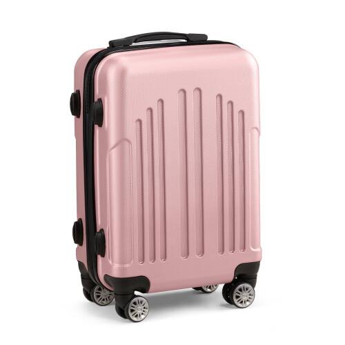 Alt View 2. Winado - 20" Airline Approved Small Trolley Case ABS Hardside Suitcase with Double Spinner Wheels & TSA Lock for Travel Business - Pink.