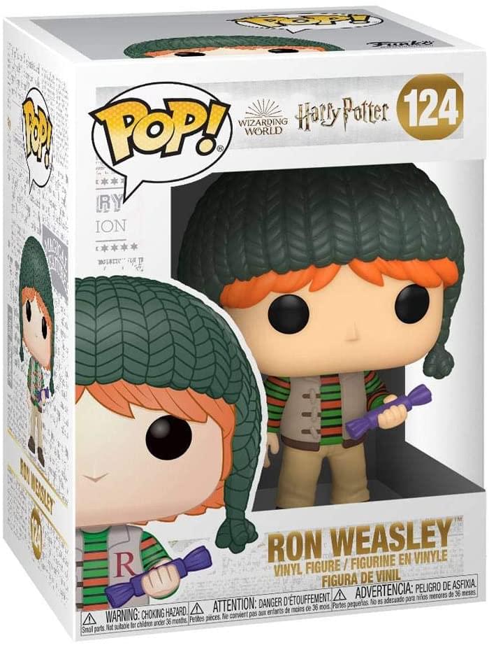 Sure, here is the corrected and grouped text from the image:

---

**Top Left:**
- POP!
- Harry Potter
- 124
- Wizarding World

**Top Right:**
- POP!
- 124

**Middle Left:**
- RY
- ION

**Middle Right:**
- Ron Weasley
- Vinyl Figure / Figurine en Vinyle / Figura de Vinil

**Bottom:**
- WARNING: CHOKING HAZARD - Small parts. Not suitable for children under 3 years.
- ATTENTION: DANGER D'ÉTOUFFEMENT - Petites pièces. Ne convient pas aux enfants de moins de 3 ans.
- ADVERTENCIA: PEORIGLO DE ASFIXIA. No es adecuado para niños menores de 3 años.

**Bottom Left:**
- Ron Weasley

**Bottom Center:**
- Ron Weasley

**Bottom Right:**
- Ron Weasley

---