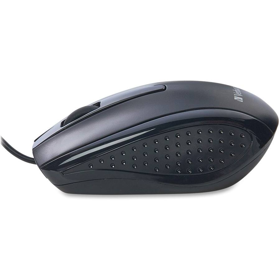 Alt View 4. Verbatim - Verbatim Slimline Corded USB Keyboard and Mouse-Black - USB 2.0 Cable - Black - USB 2.0 Cable - Optical - Scroll Wheel - Unknown.