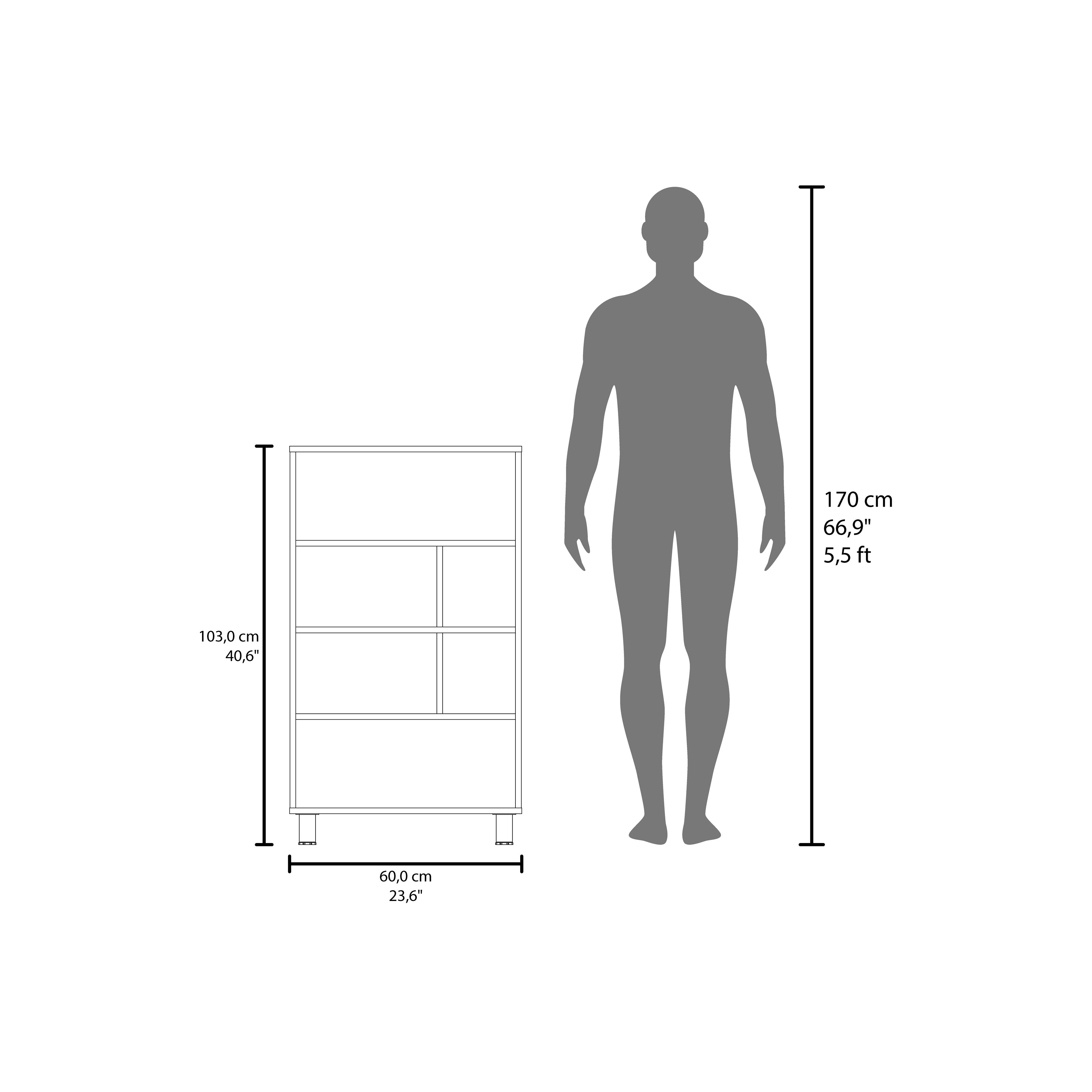 170 cm 66,9" 5,5 ft
103,0 cm 40,6"
60,0 cm 23,6"