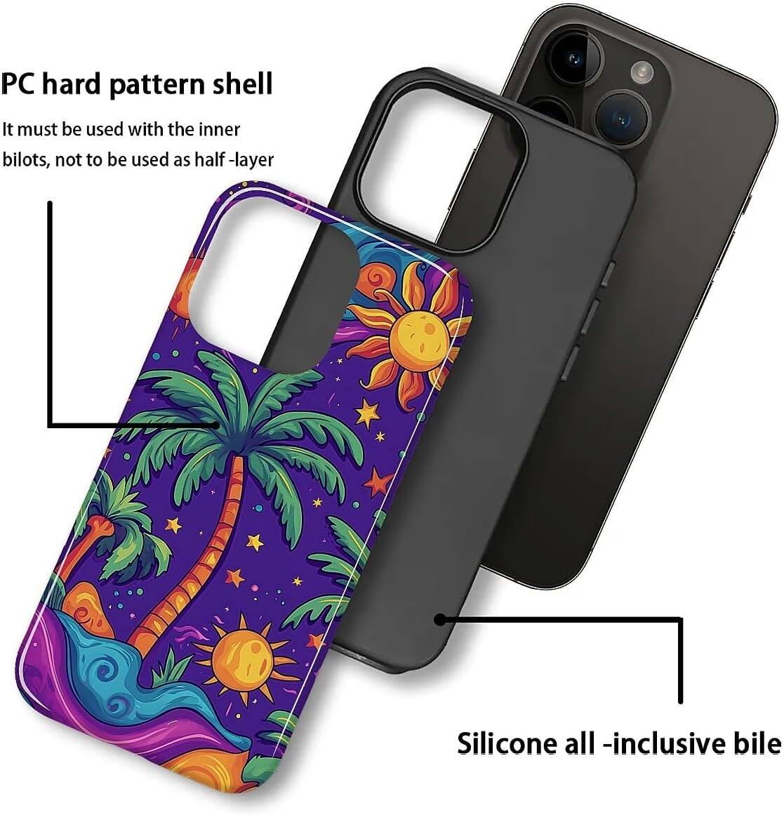 PC hard pattern shell  
It must be used with the inner bilots, not to be used as half-layer  

Silicone all-inclusive bile