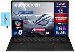ASUS - ROG Flow 2-in-1 Laptop 13.4 WQXGA (AMD Ryzen AI MAX 395, 32GB LPDDR5X, 1TB SSD, Win 11 Pro) w/USB Hub - Off Black