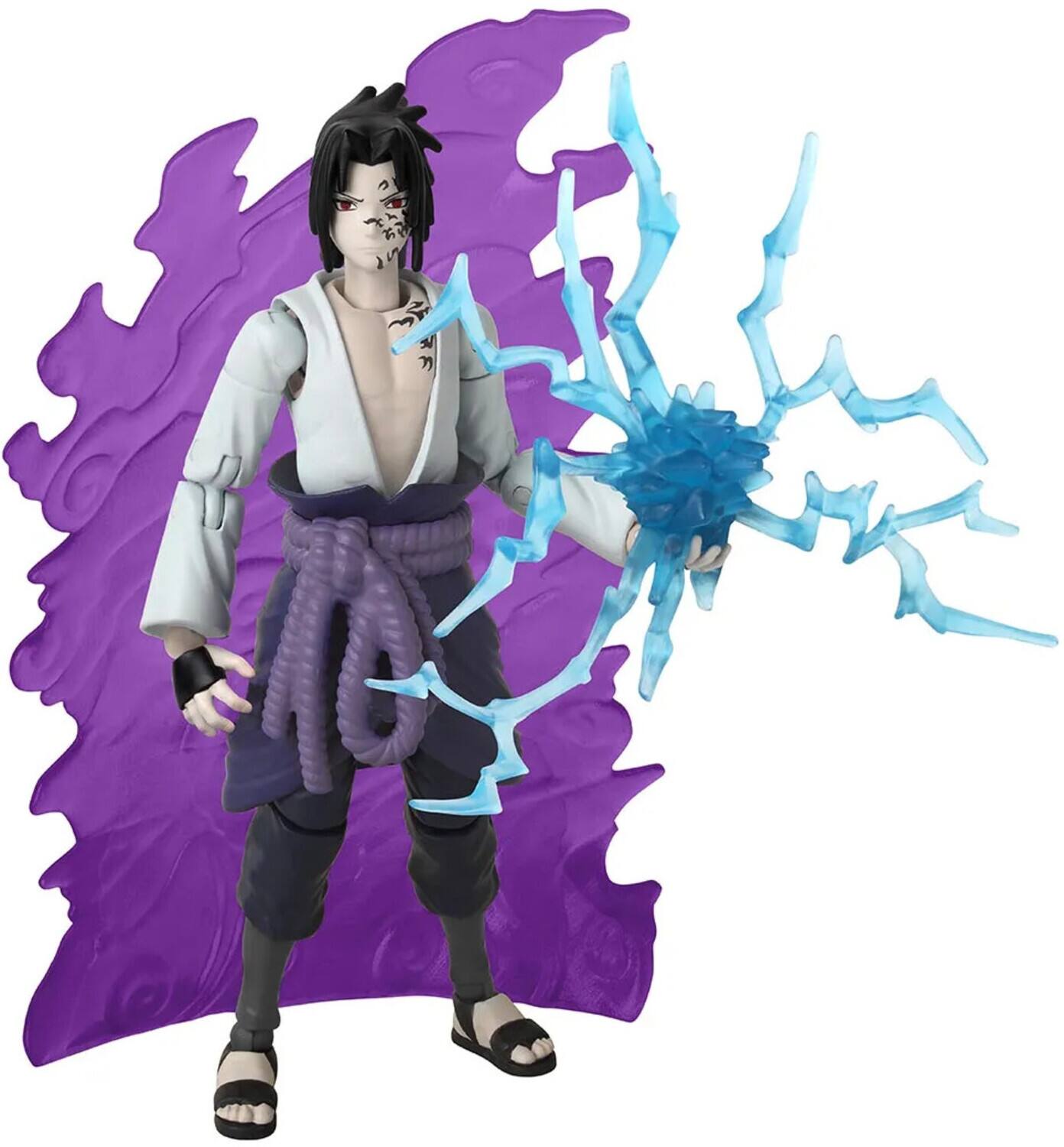 Alt View 1. Bandai - Bandai - Naruto - Anime Heroes: Beyond - Sasuke Uchiha Curse Mark Transformation Action Figure Set   - COLLECTIBLES - Multicolor.