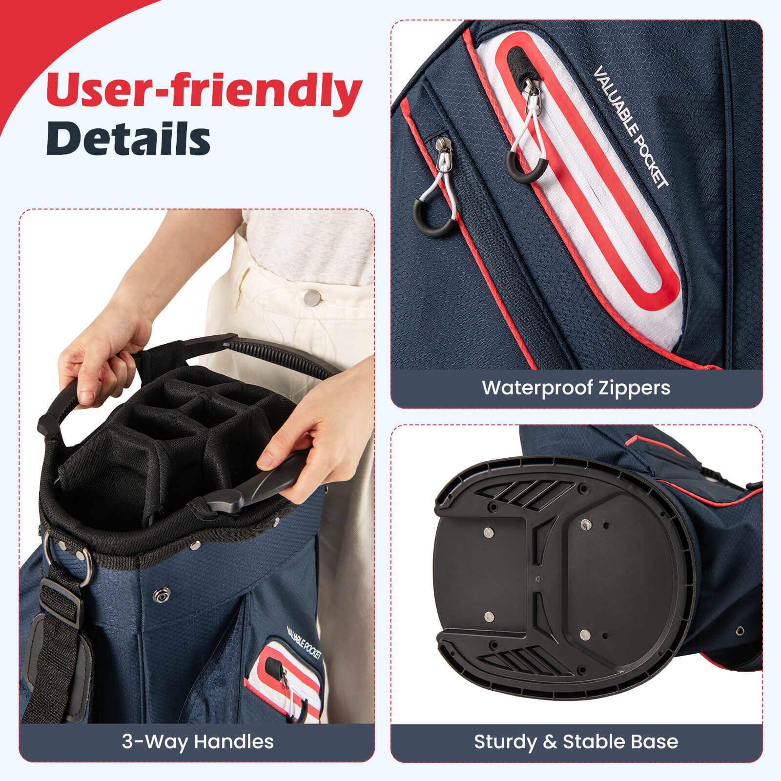 User-friendly Details

- Waterproof Zippers
- 3-Way Handles
- Sturdy & Stable Base
- Valuable Pocket