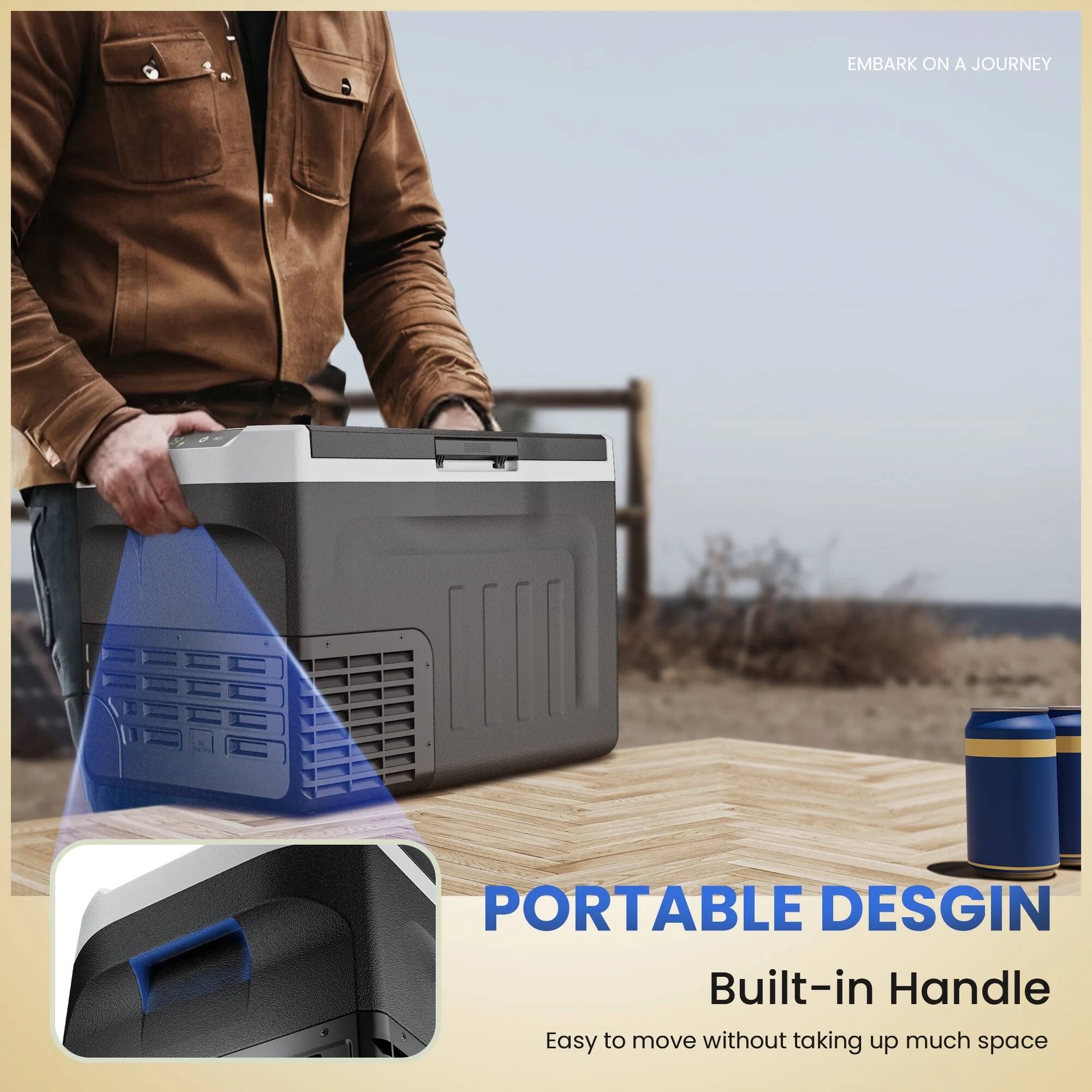 EMBARK ON A JOURNEY

PORTABLE DESIGN
Built-in Handle
Easy to move without taking up much space