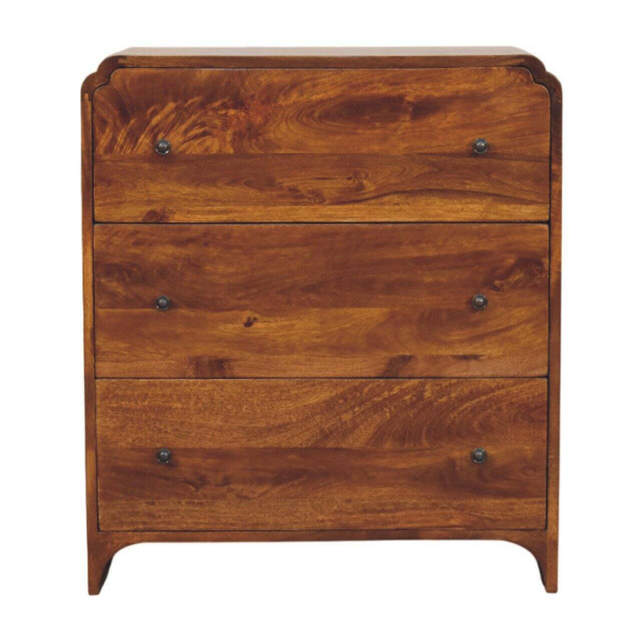 Angle. Artisan Furniture - Artisan Furniture Solid Wood Newton Chestnut 3 Drawer Chest, Brown - Brown.
