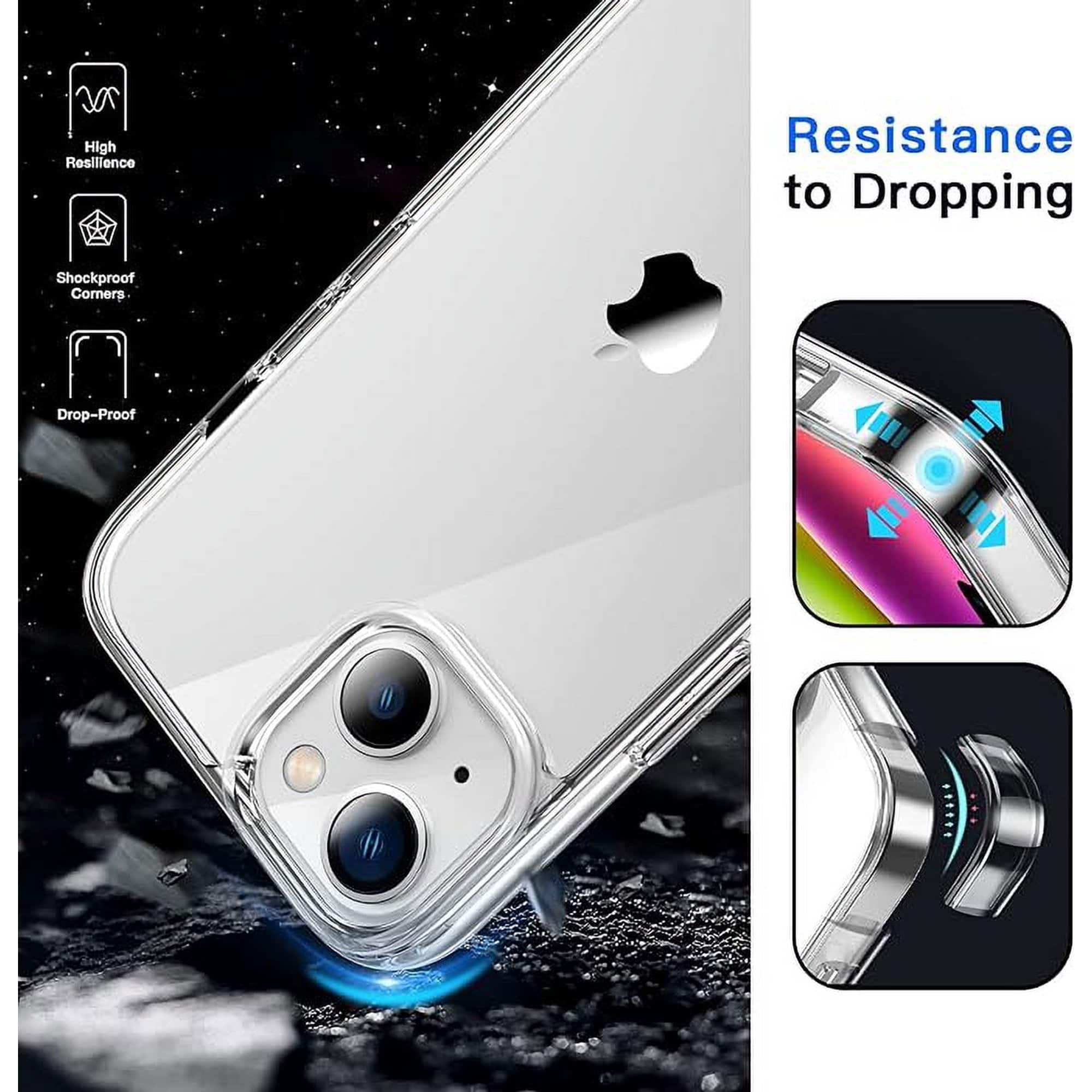 Entronix Case Compatible with iPhone 14 [Hard Back] Slim Clear