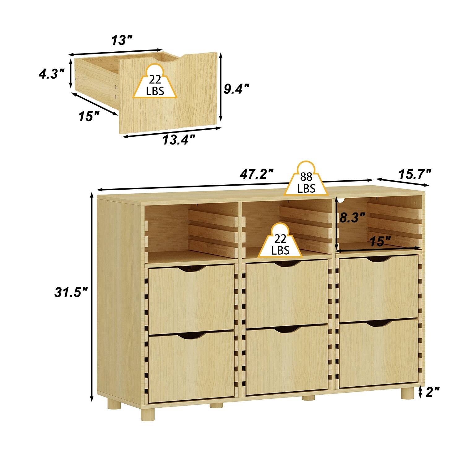 13", 4.3", 22 LBS, 9.4", 15", 13.4", 47.2", 88 LBS, 15.7", 8.3", 22 LBS, 15", 31.5", 2"