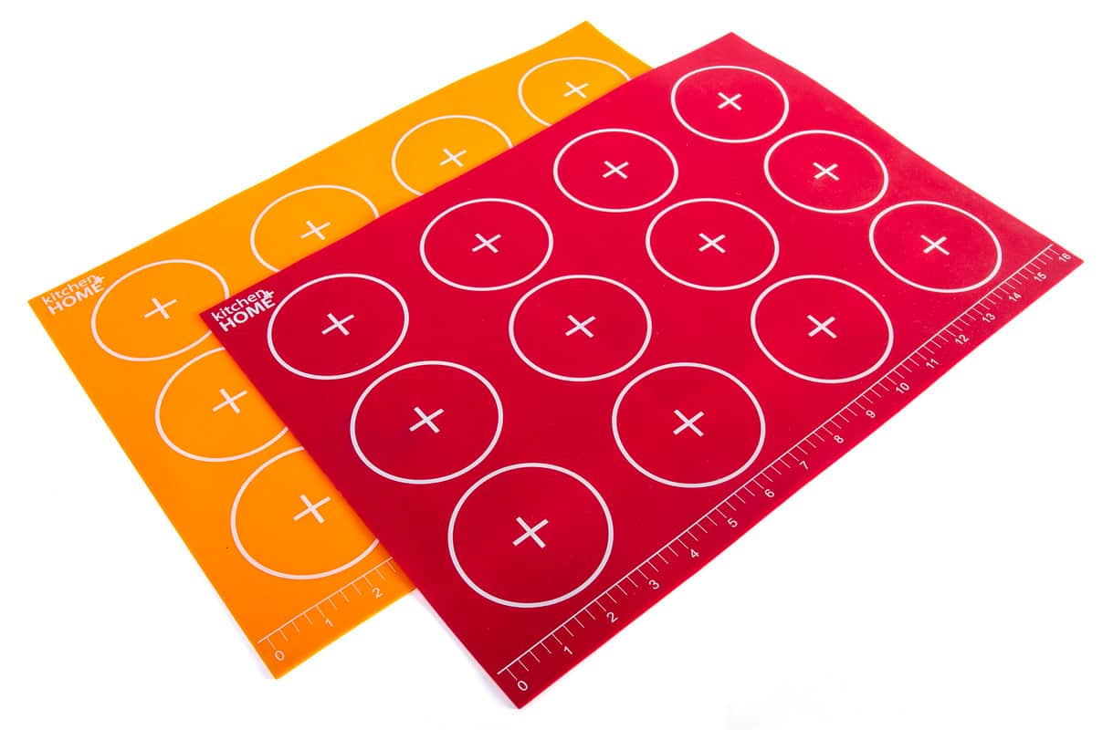 Kitchen + Home - Silicone Baking Liners - Set of 2 Nonstick Silicone Half Sheet Cookie Mat - Red
