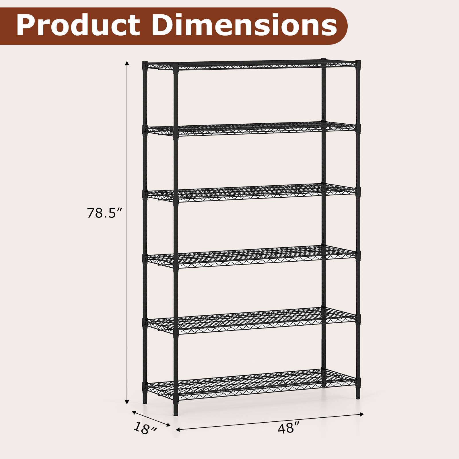Product Dimensions: 78.5" x 18" x 48"
