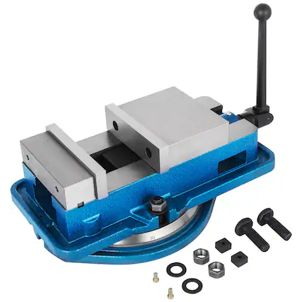 Front. VEVOR - 3 Inch Heavy Duty Milling Vise Bench Clamp Vise High Precision Clamping Vise 3 Inch Jaw Width - Sliver.