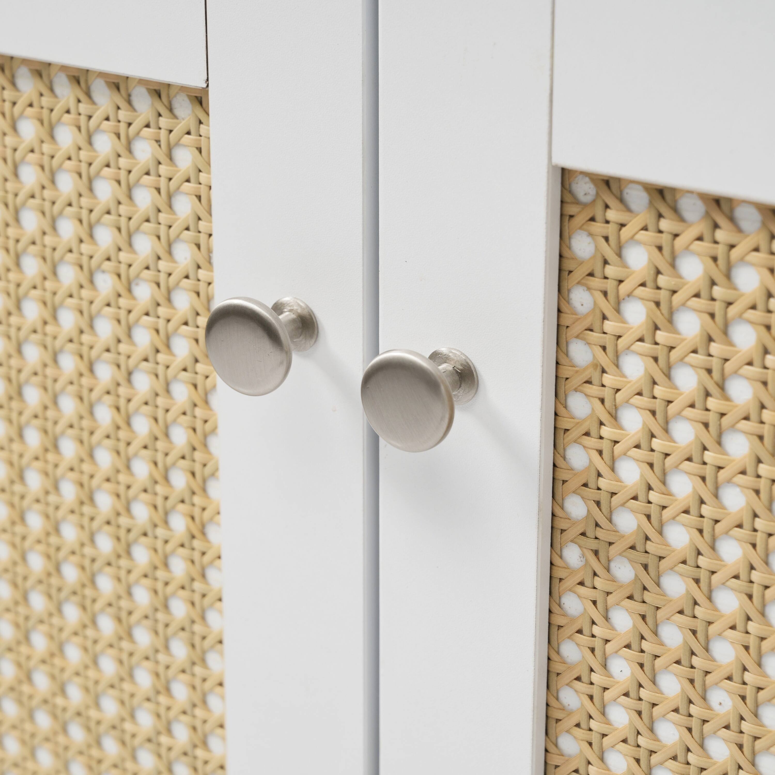 Alt View 9. Loheer - 60" Double Sink Bathroom Vanity — Freestanding Wood Cabinet with SMC Basins, Soft-Close Doors and Large Storage - White.