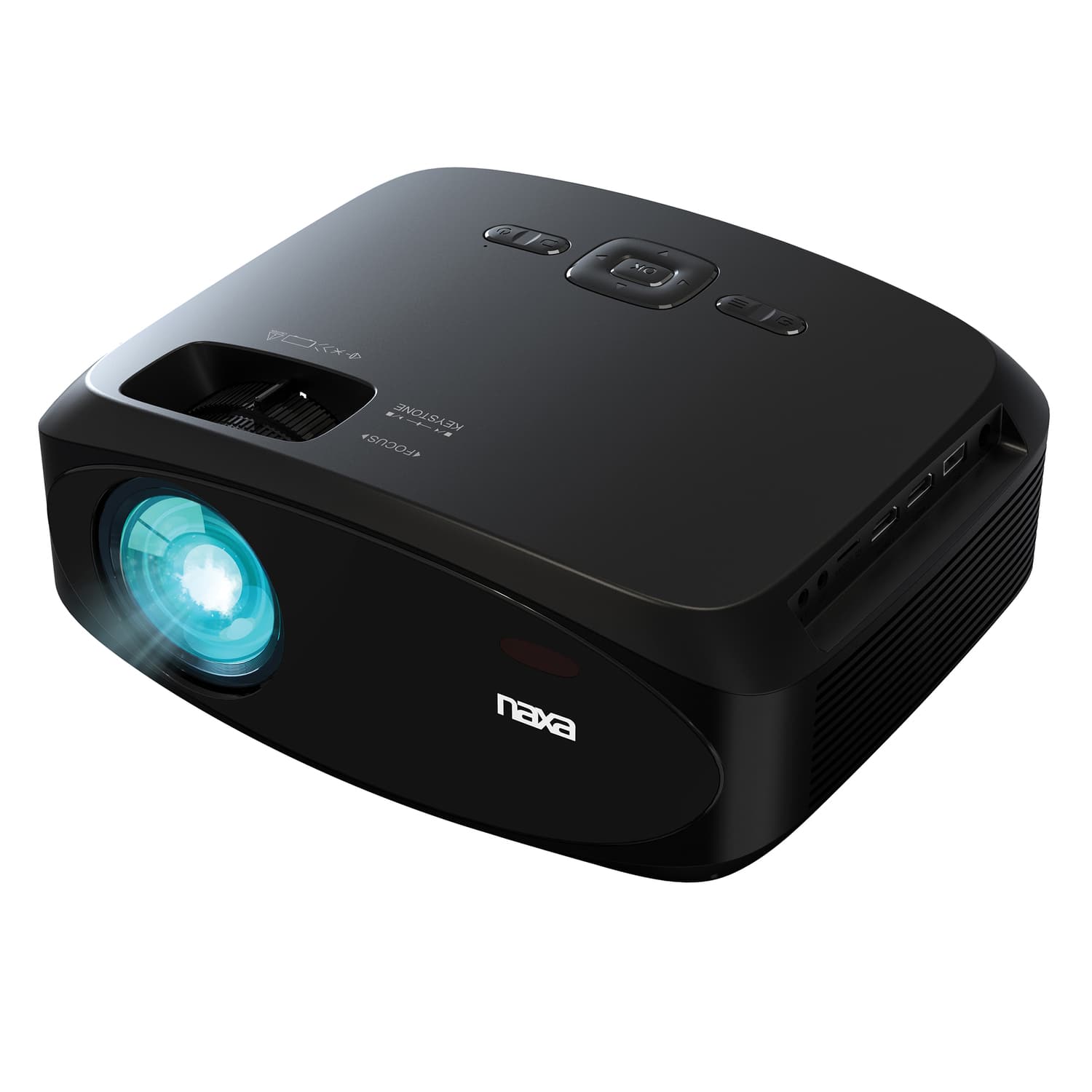 Naxa - 210-In. Portable 1080p Home Theater LCD Projector with Carrying Case - Black