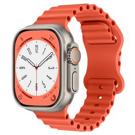 StrapsCo - Motion Strap Silicone Rubber Watch Band For Apple Watch - 44mm/45mm/46mm/49mm - Orange