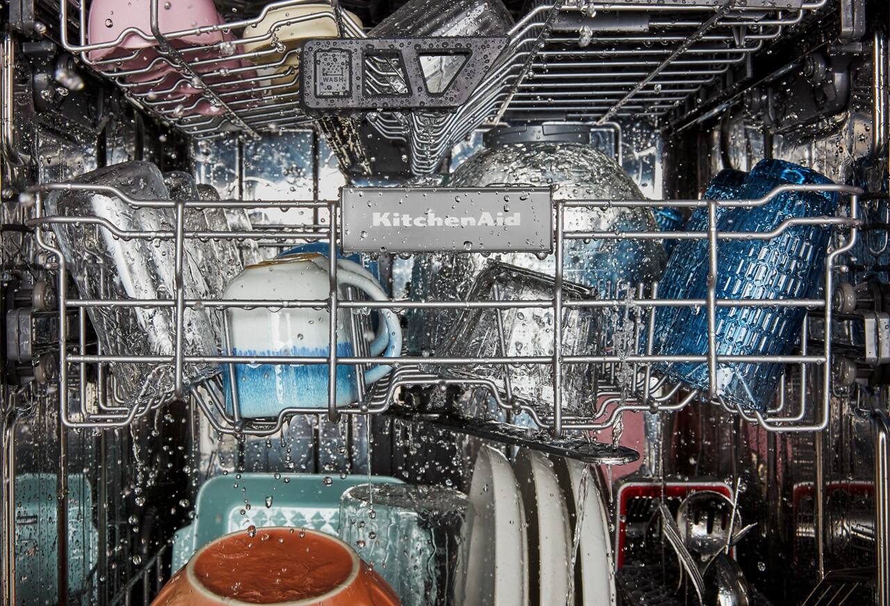 Alt View 5. KitchenAid - 24" Top Control Built-in Stainless Steel Tub Dishwasher with 3rd Rack, 40+ Total Wash Jets, 41 dBA - Stainless Steel.