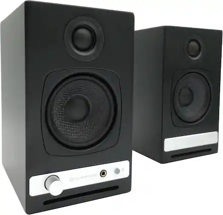 Front. Audioengine - HD3 Next Gen Premium Desktop Speakers System w/Bluetooth aptX-HD (A2-HD) - Black.