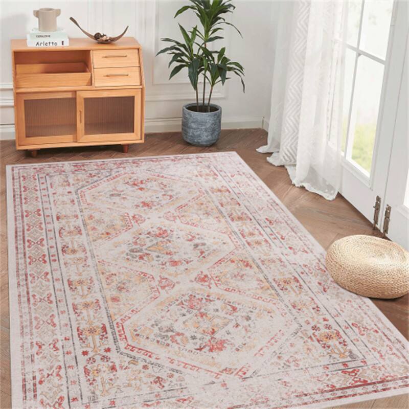 Foldable Cotton Rug HTUTWOO Foldable Washable Rug 5x8 Chenille Area Rug,Machine Washable ...