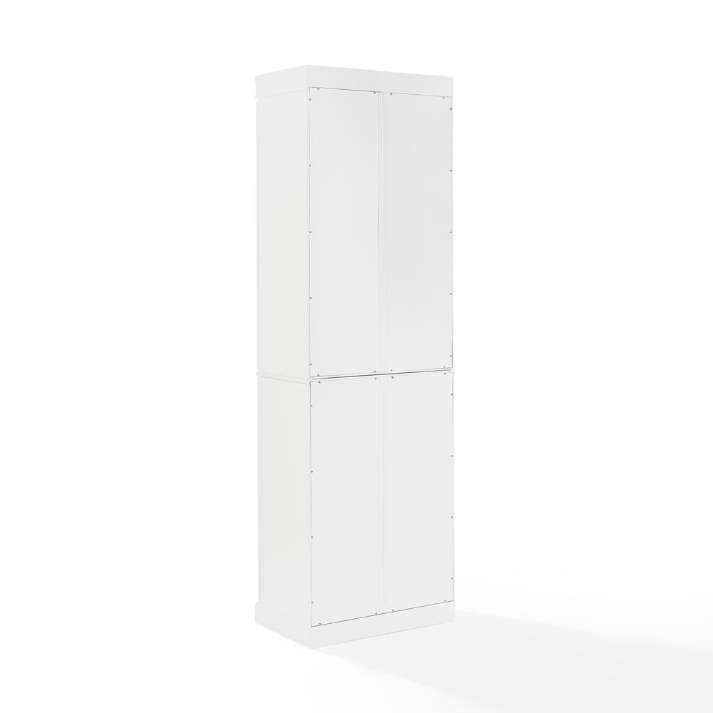 Alt View 2. Crosley Furniture - Stanton Glass Door Kitchen Storage Pantry Cabinet - White.