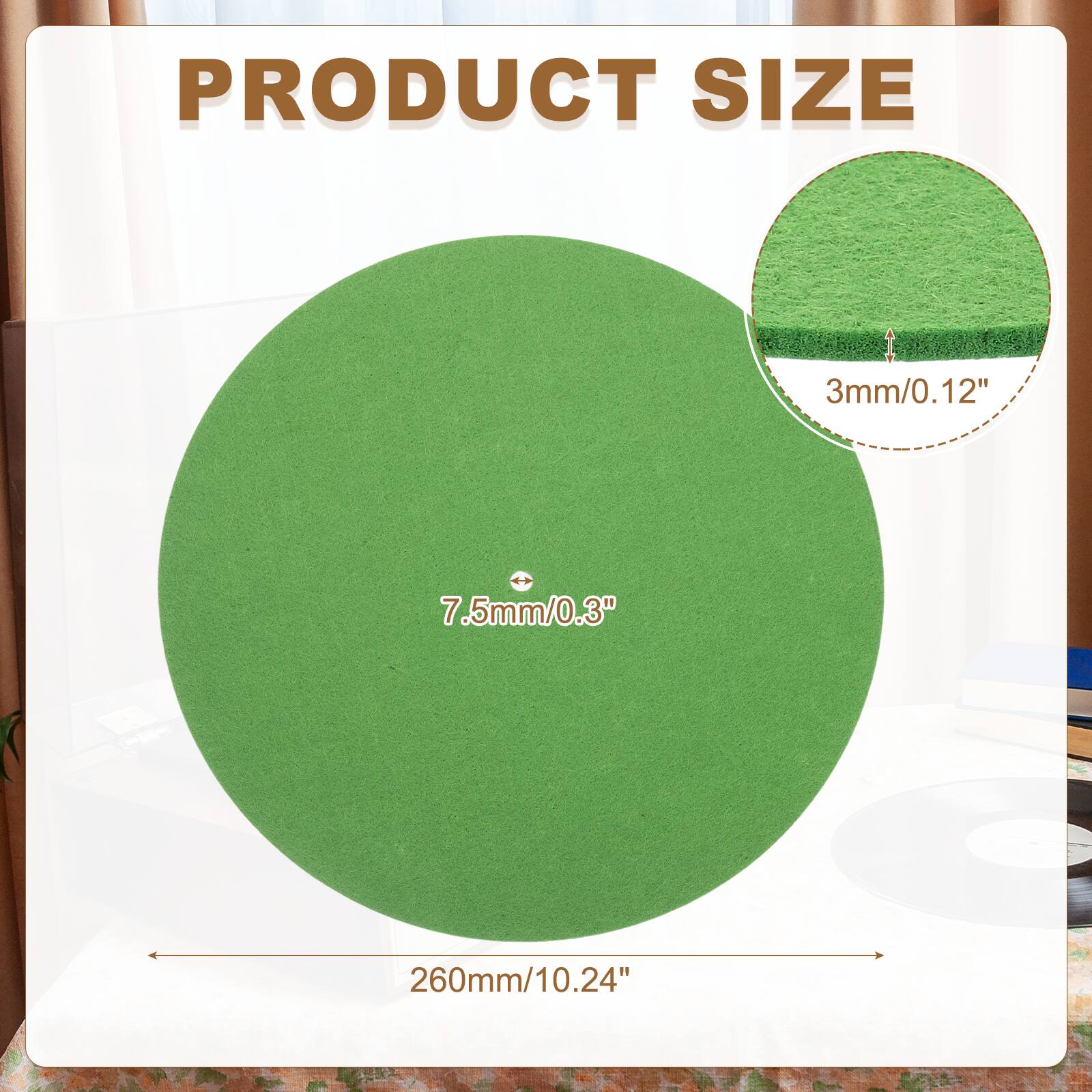 PRODUCT SIZE  
3mm/0.12"  
7.5mm/0.3"  
260mm/10.24"