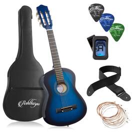 Ashthorpe - Beginner Acoustic Guitar Package - Starter Kit - Blue