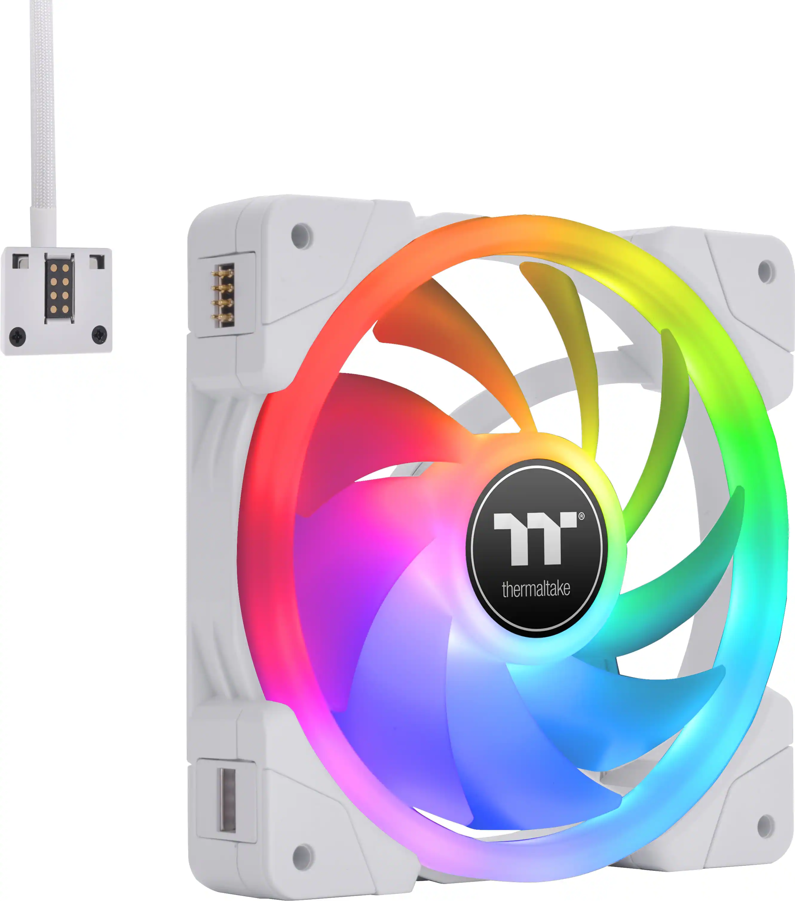 Alt View 19. Thermaltake - SWAFAN EX14 RGB PC Cooling Fan TT Premium Edition (3-Pack) - White.