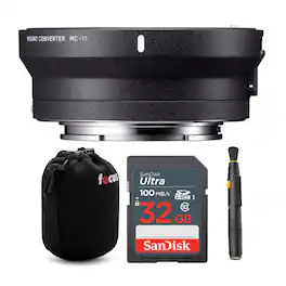 Sigma - MC-11 Lens Mount Converter (Canon EF to Sony E-Mount) with SD Card Bundle