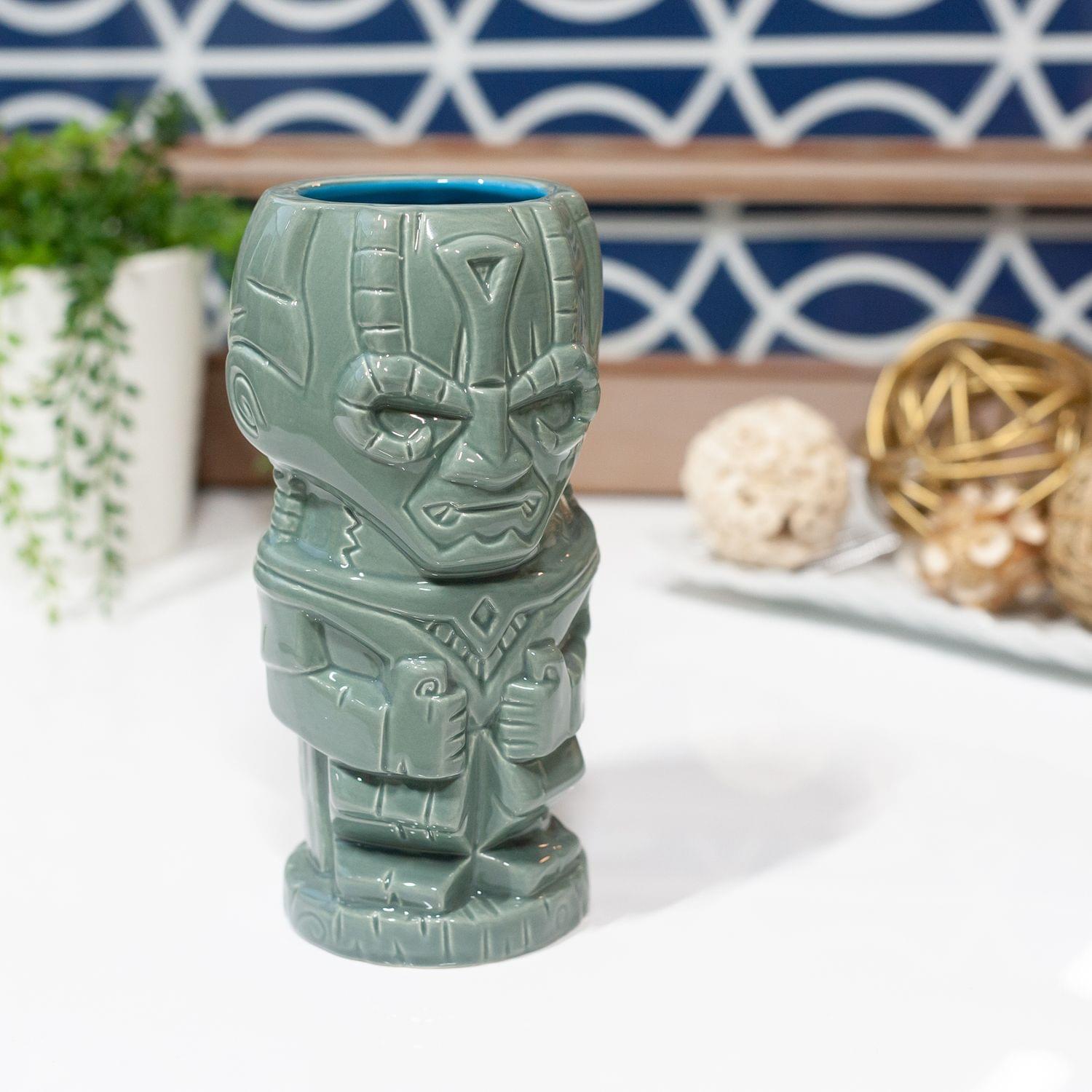 Alt View 3. ThinkGeek - Geeki Tikis Star Trek: The Next Generation Cardassian Ceramic Mug | 14 Ounces - silver.