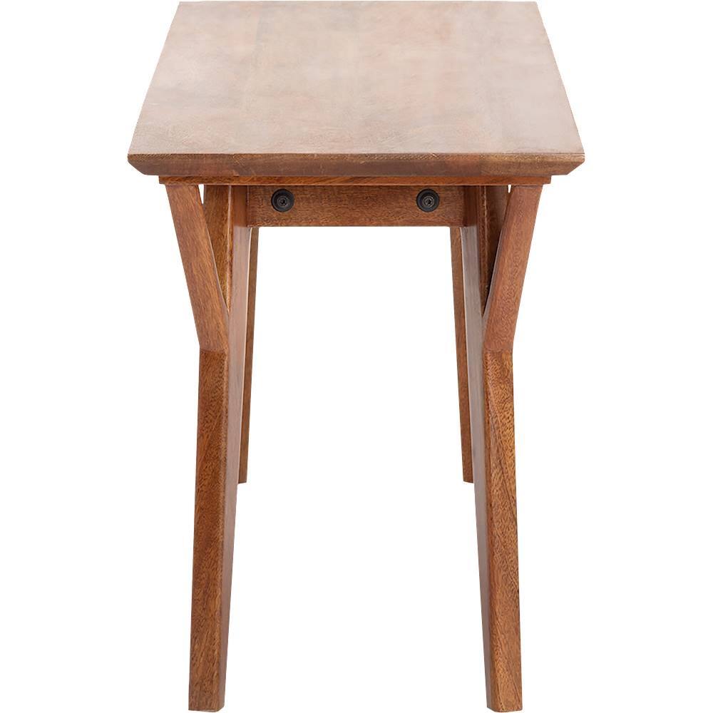 Alt View 12. Finch - Stratford Rectangular Mid-Century Solid Mango Wood Backless Bench - Walnut Brown.