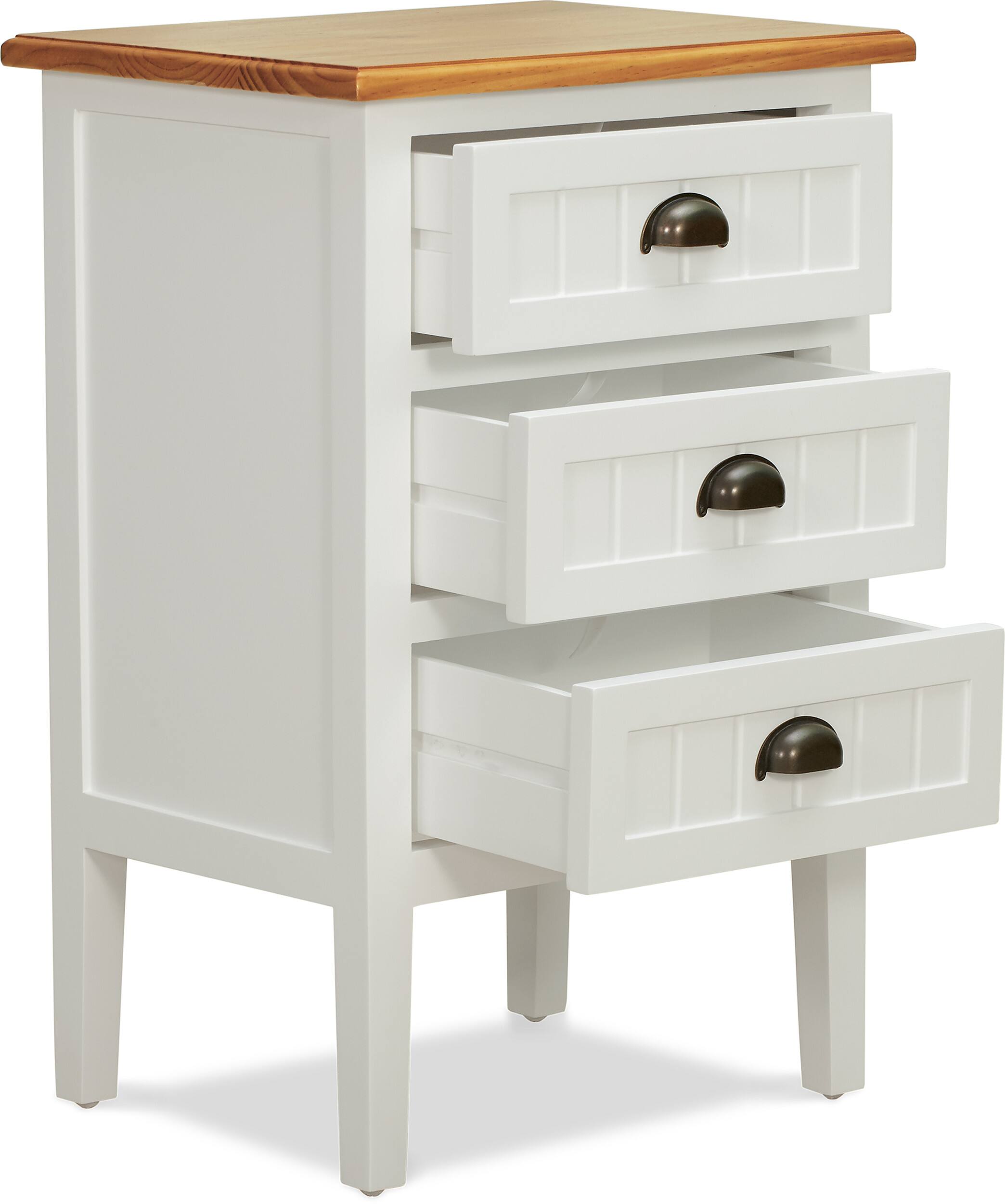 Alt View 18. Click Decor - Martin 3-Drawer Storage Cabinet - White.