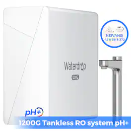 Waterdrop - X12-Alkaline Mineral pH+ Reverse Osmosis System, NSF/ANSI 42&58&372 Certified - White