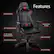 Alt View 12. Arozzi - Verona Signature Premium PU Leather Ergonomic Gaming Chair - Black - Red Accents.