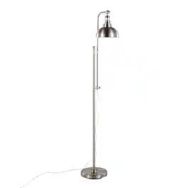 Loheer - 66 Inch Brushed Floor Lamp Modern Standing Light for Living Room - Nickel