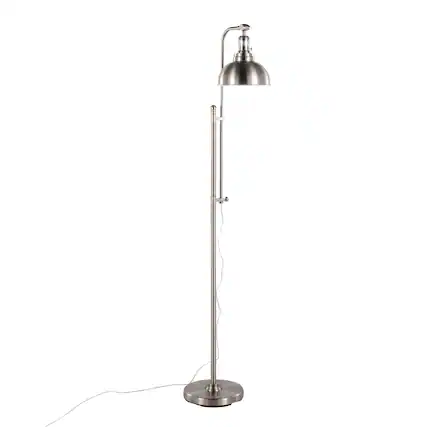 Front. Loheer - Loheer 66 Inch Brushed Nickel Floor Lamp Modern Standing Light for Living Room - Nickel.