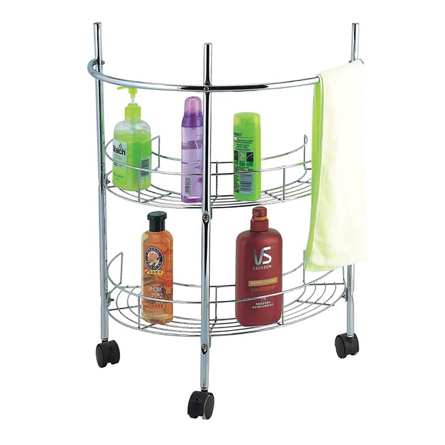 EuroHome - Basin Rack with Swivel Casters - Silver