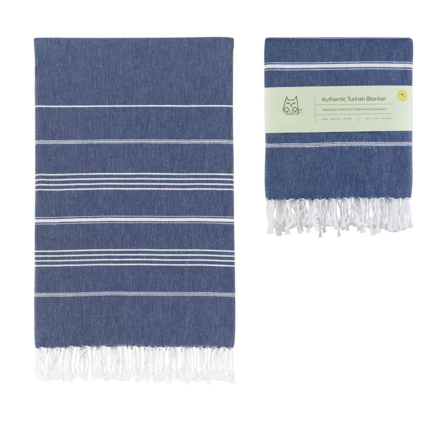 Dark Blue XL Beach Blanket (82" x 82")