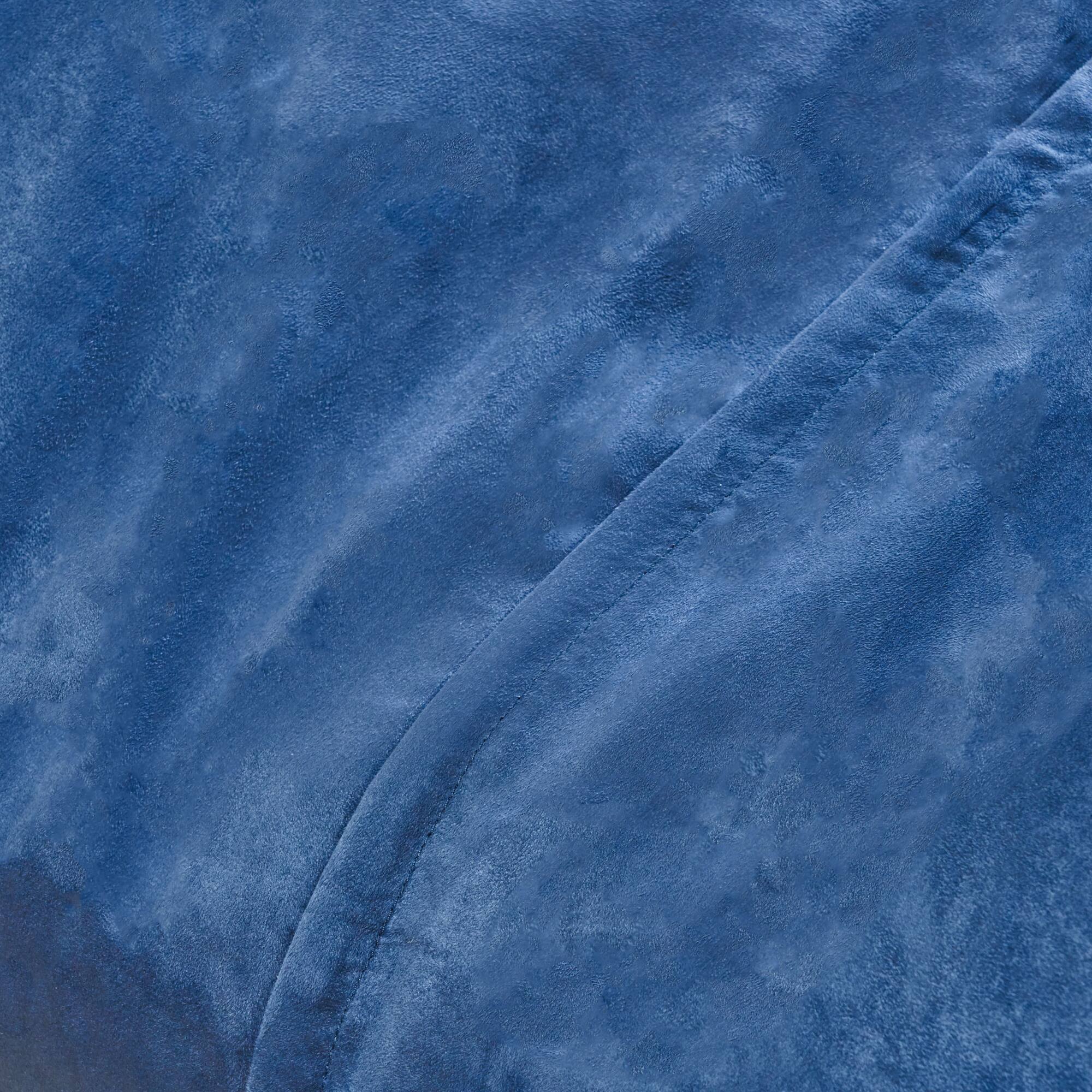 Alt View 1. GOODSILO - Traditional 8 Foot Suede Cylindrical Bean Bag Chair for Living Room and Bedroom Comfort - Blue Solid.