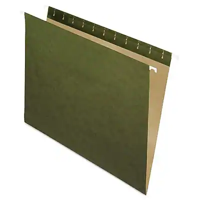 Front. Pendaflex - Hanging Folders, Standard Green, Letter, 25/Box - Green.