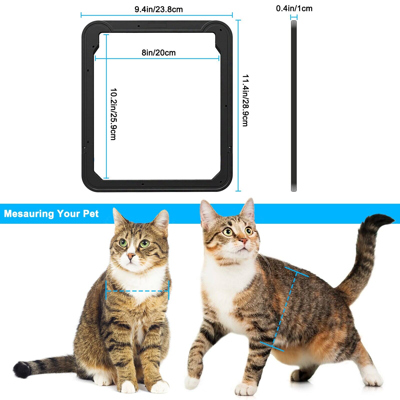 9.4in/23.8cm  
0.4in/1cm  
10.2in/25.9cm  
8in/20cm  
11.4in/28.9cm  

Measuring Your Pet