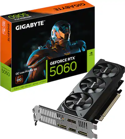 GIGABYTE GeForce RTX 5060 OC Low Profile 8G Graphics Card, 8GB 128 GIGABYTE GeForce RTX 5060 OC Low Profile 8G Graphics Card, 8GB 128